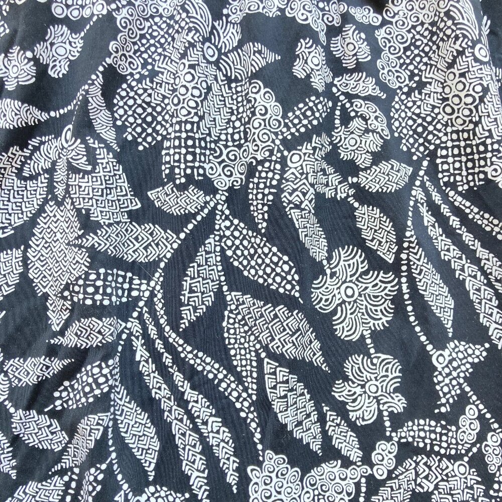 Lands' End Black & White Print Square Neck Halter A-Line Swim Dress 12 Swim Top - Picture 3 of 15